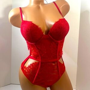 Victoria Secret Add 2 Cup Red Lingerie New